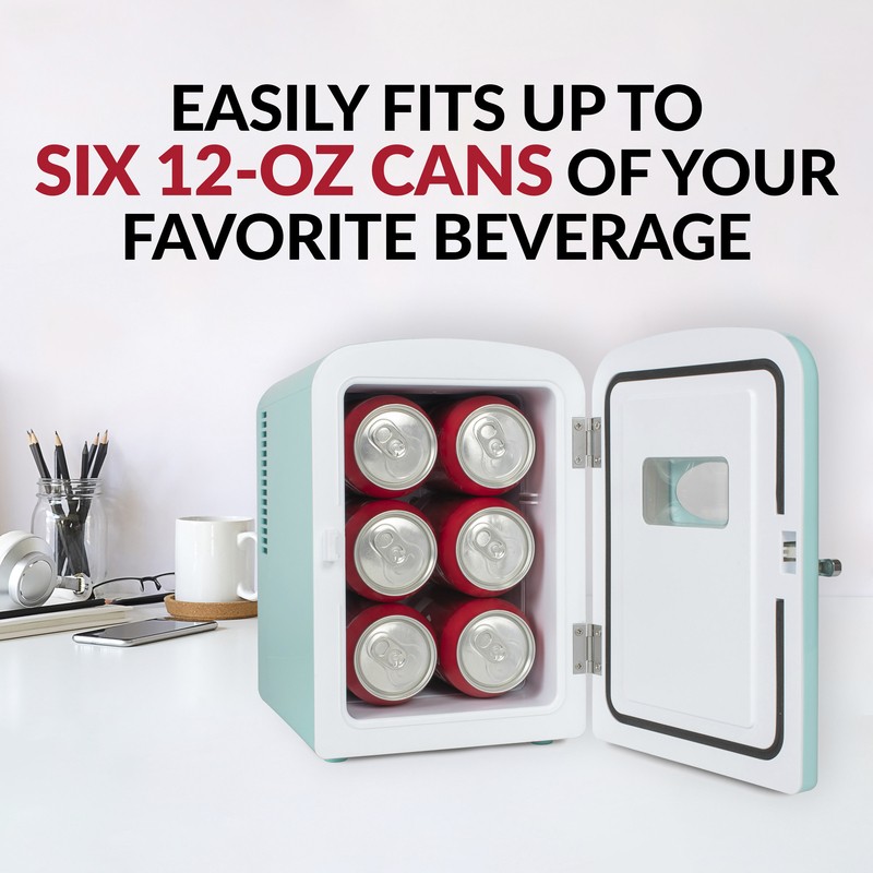 Nostalgia Retro 0.14 Cubic Feet cu. ft. Countertop Mini Fridge