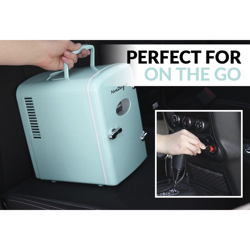 Nostalgia Retro 0.14 Cubic Feet cu. ft. Countertop Mini Fridge