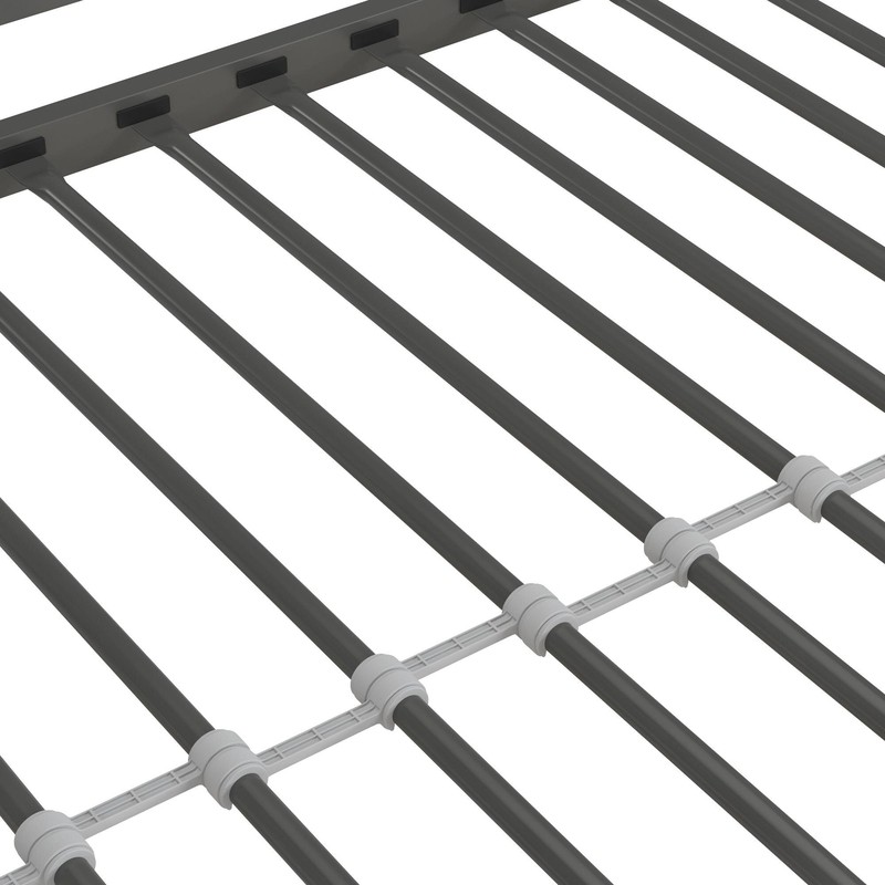 Nova Twin Metal Platform Loft Bed with Built-in-Desk by Little Seeds