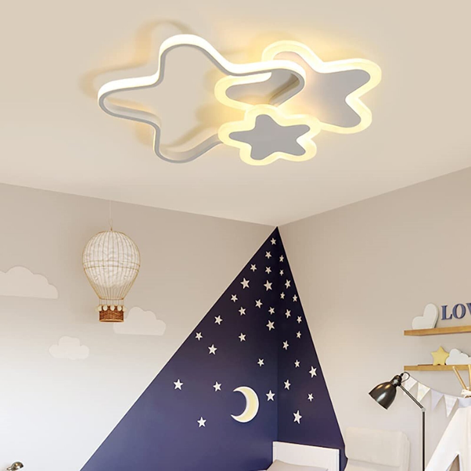 Nursery Friendly Cloud Shaped Star Light Fixtures