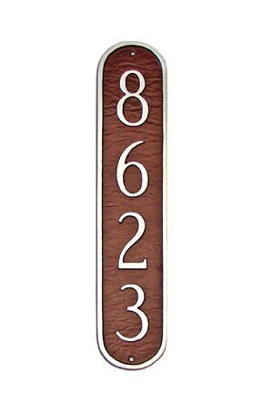 Oblong Classic Vertical Address Plaques for House 