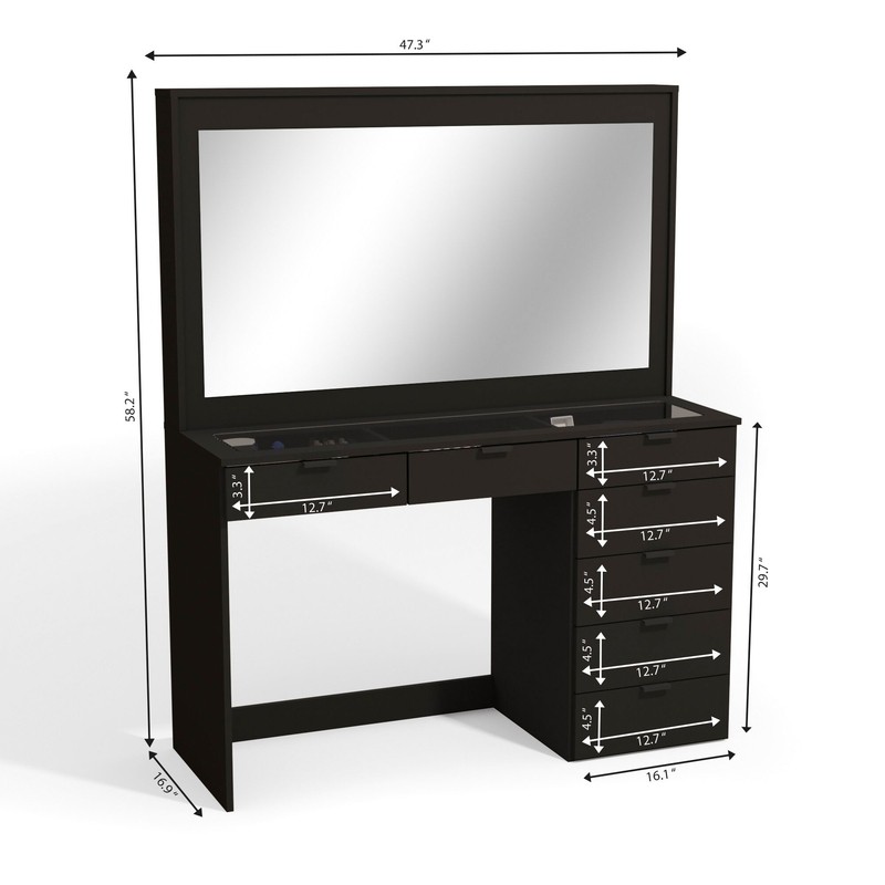 Orellana 47.3'' Wide Vanity with Mirror