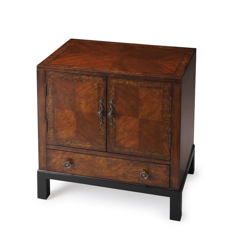 Oscarville 27.25'' Tall Solid Wood 2 - Door Accent Cabinet