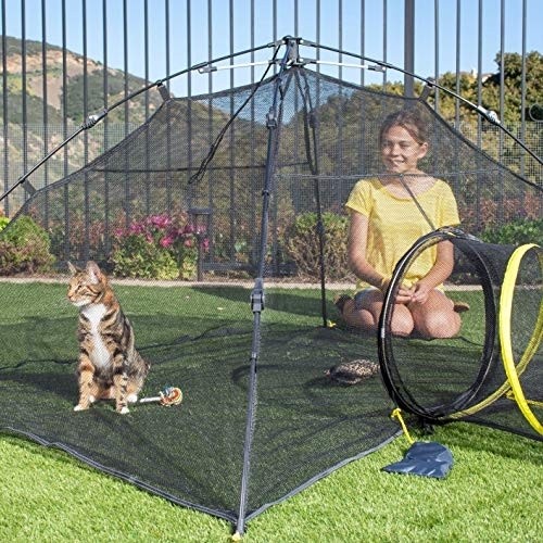 Outback Jack Kitty Compound, Play House and Outdoor Cat Enclosures for Indoor Cats (Portable Cat Tent, Cat Tunnel, Cat Kennel and Playhouse) Play Tents for Cats and Small Animals
