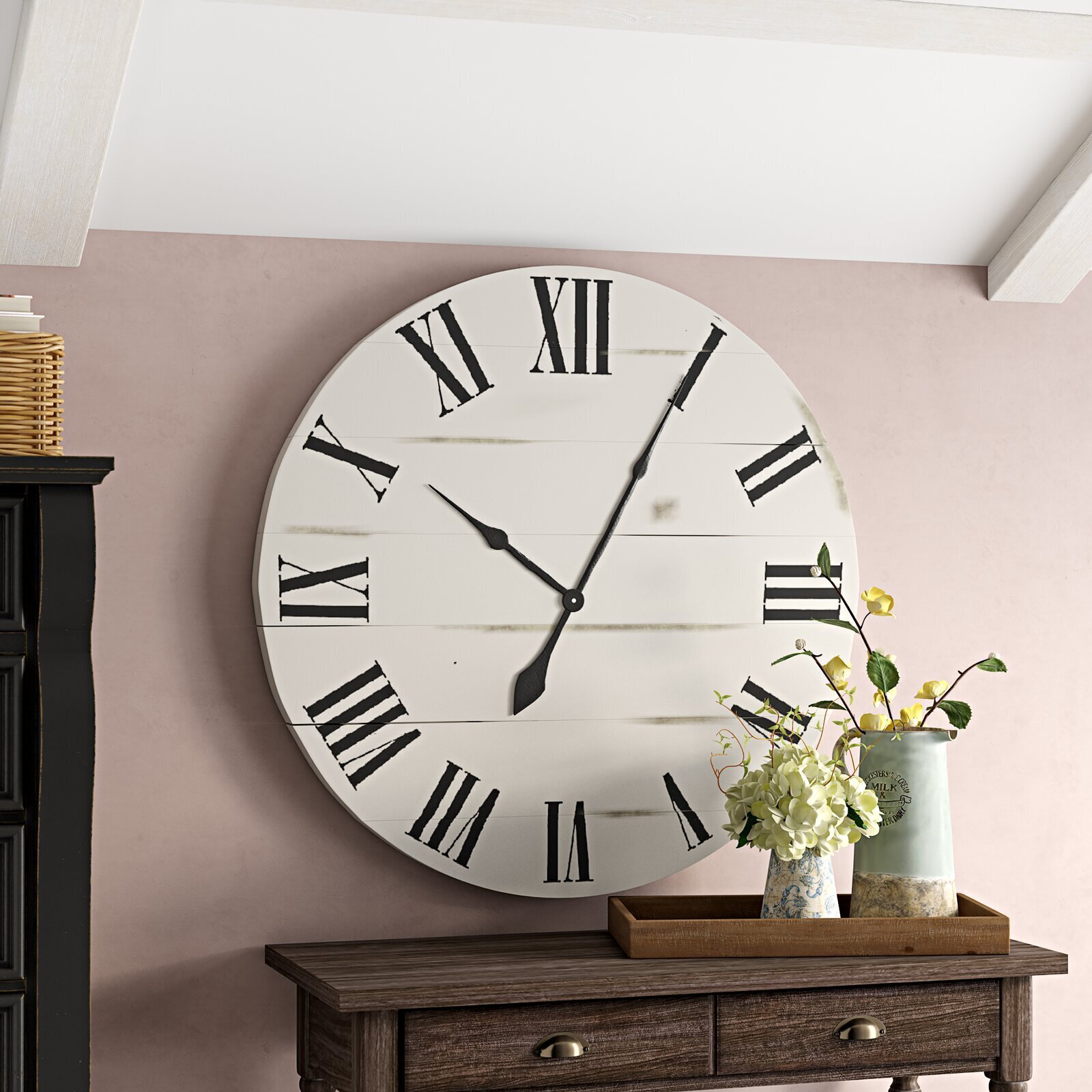 Oversized antique wall clock