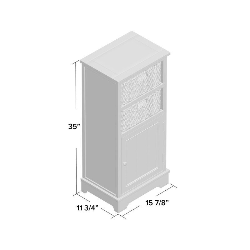 Painswick 35'' Tall Solid Wood 1 - Door Accent Cabinet