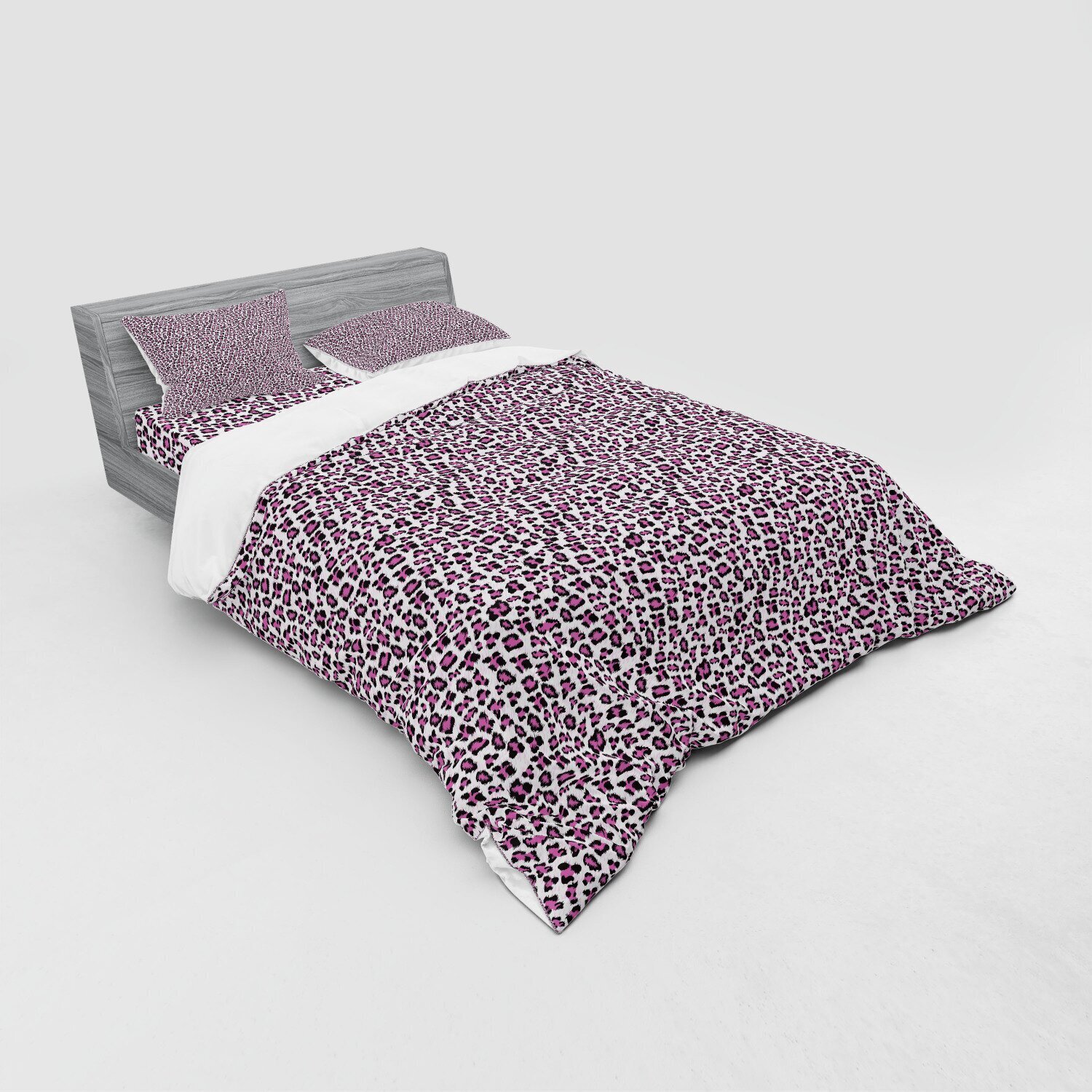 Pastel and Adorable Leopard Print Duvet Set