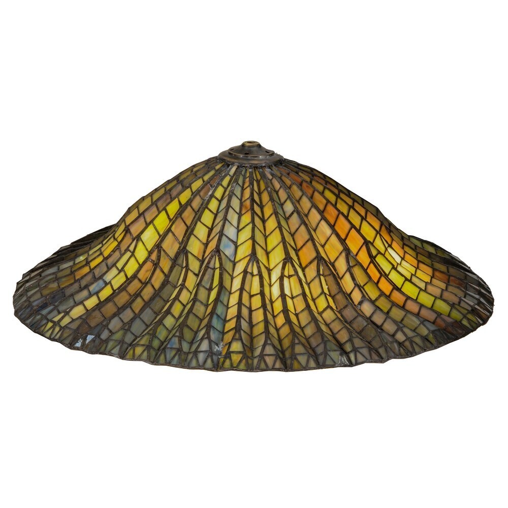 Patterned Tiffany lotus lamp shade