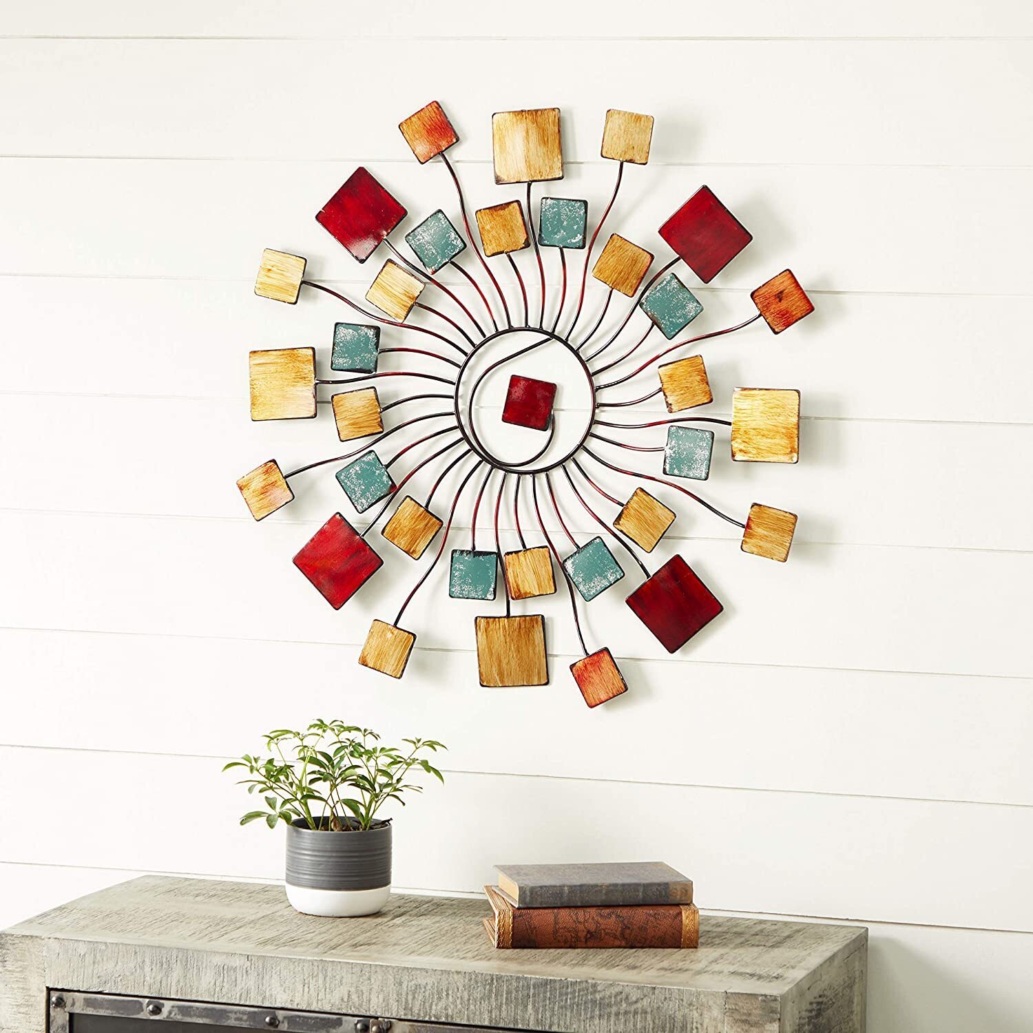 Perfect Pop of Color: Bright Multicolored Metal Wall Art