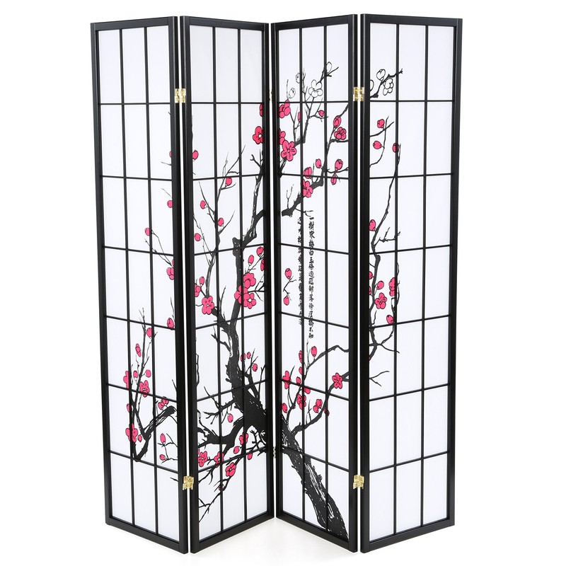 Perley 4 - Panel Solid Wood Folding Room Divider