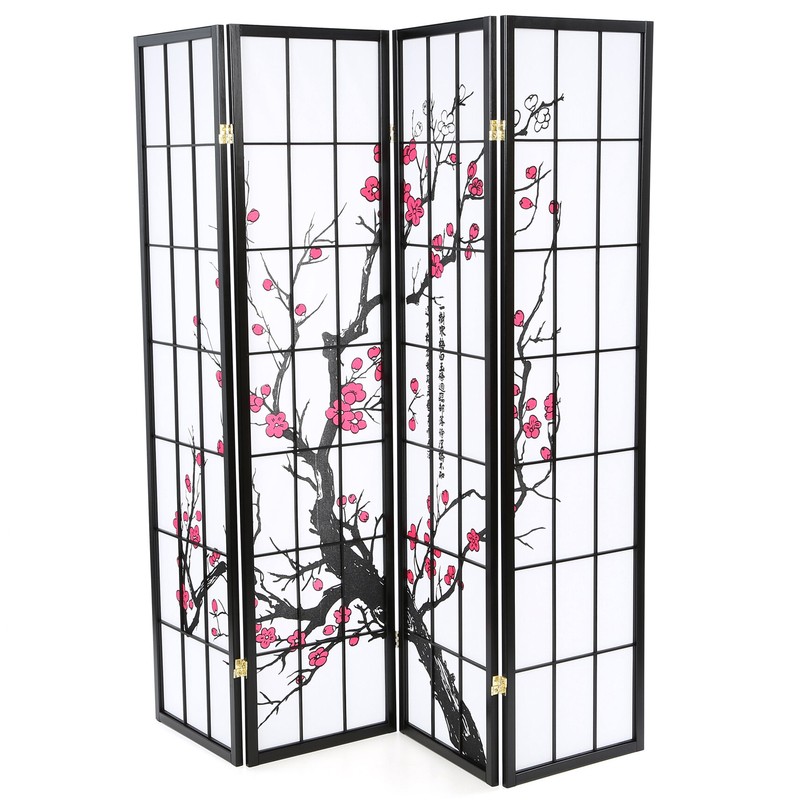 Perley 4 - Panel Solid Wood Folding Room Divider