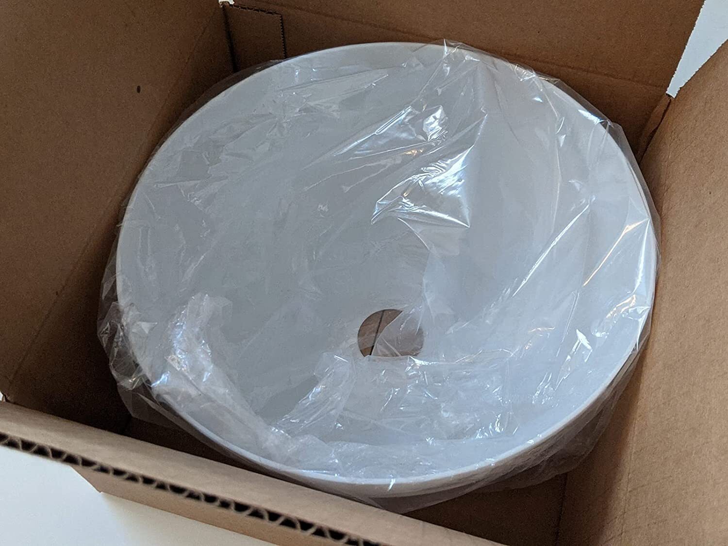 Plastic White Bowl Lamp Cover