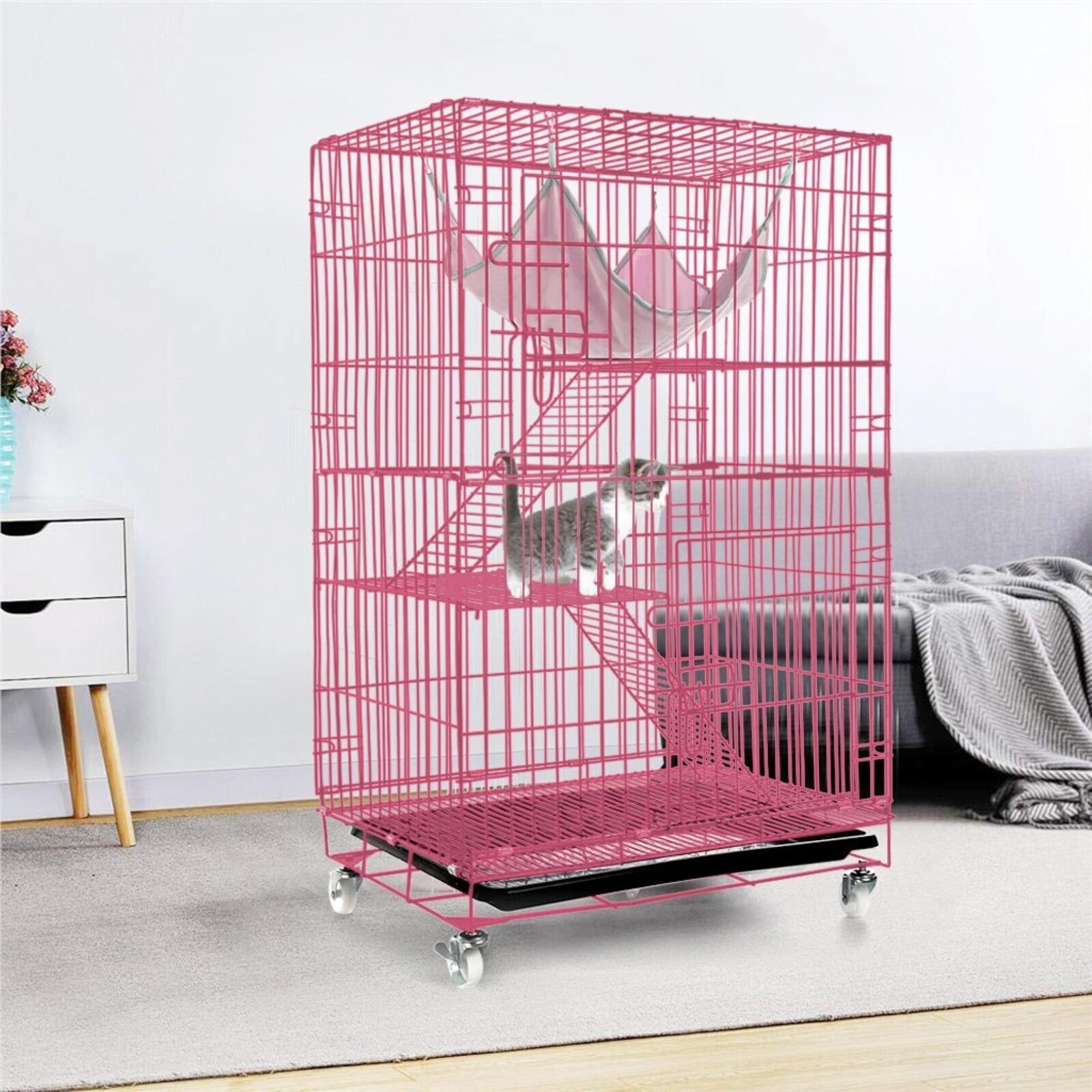 Playpen for Cats With Wheels