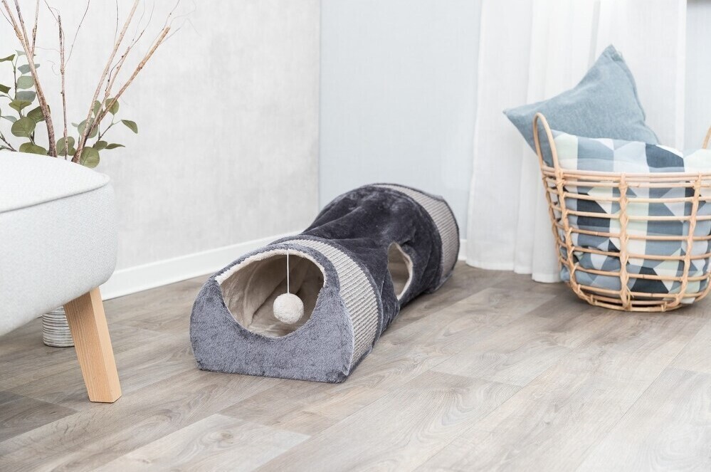 Plush Tunnel Fat Cat Condo with Multiple Holes