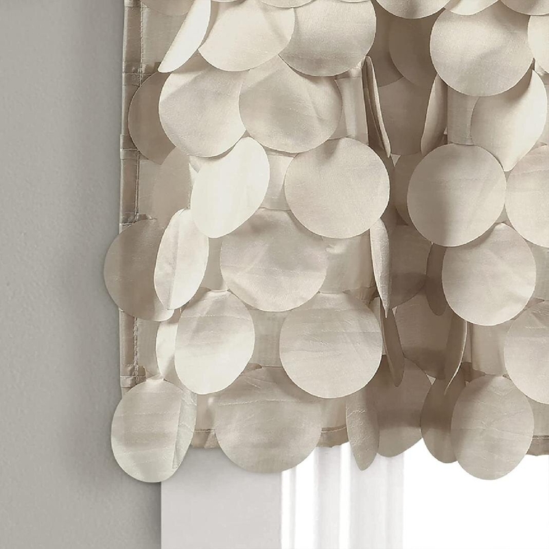 Polka Dots Swag 70'' Window Valance in Wheat