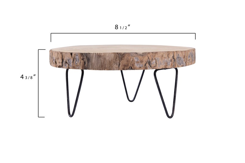 Portalia Round Pedestal Solid Wood Plant Stand