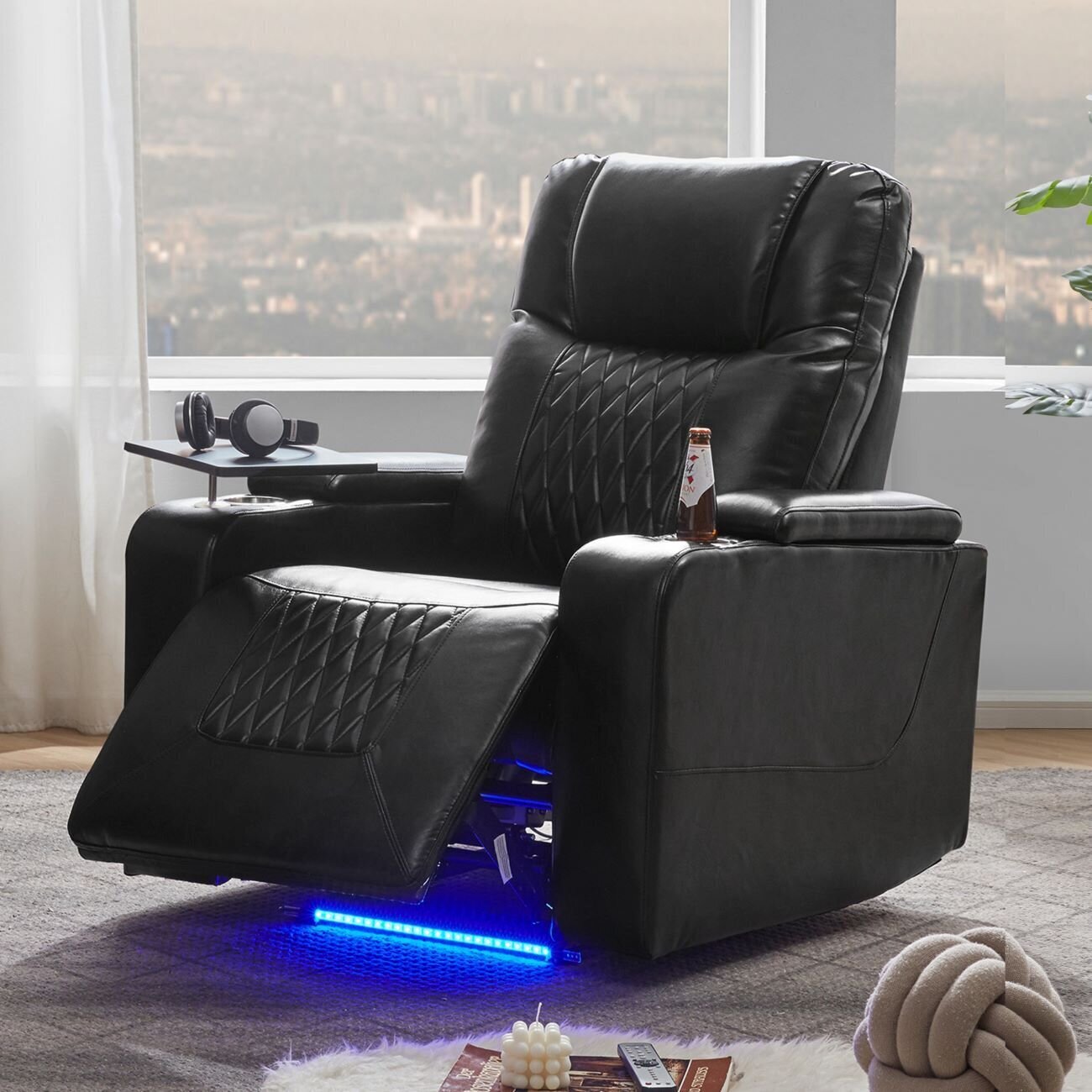 Power Assist Recliner With Built In Lights