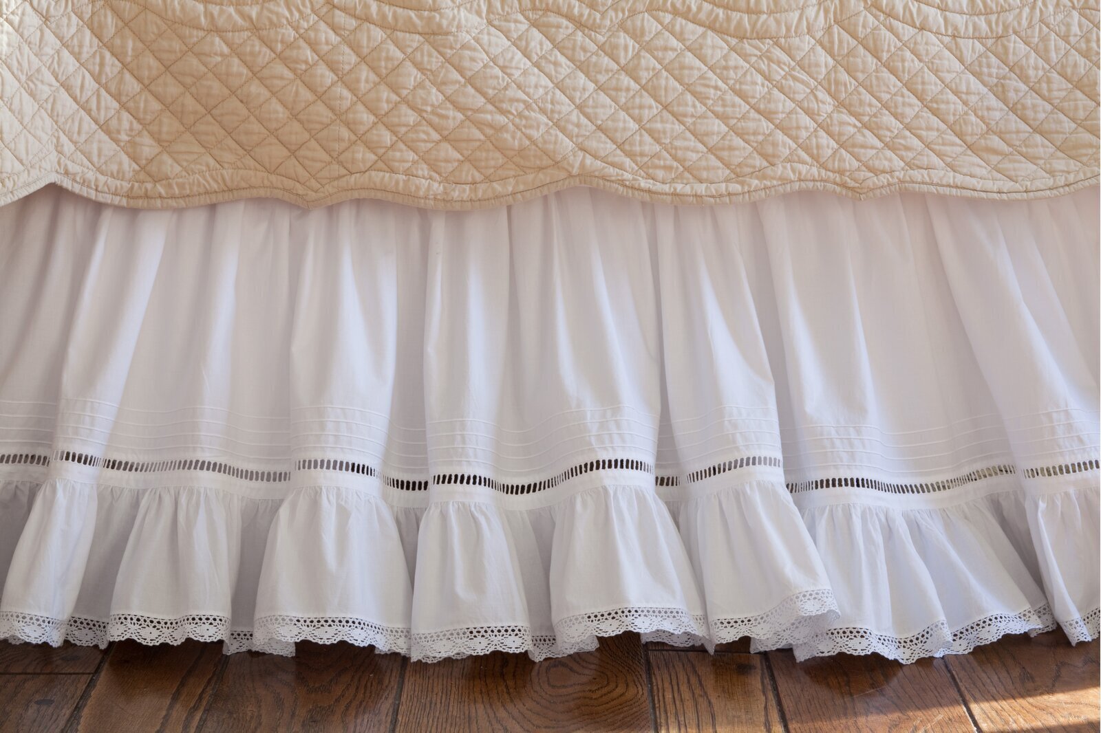 Prairie lace bed skirt
