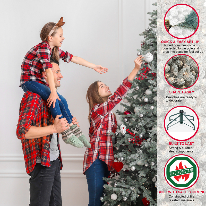 Pre Lit Flocked Christmas Tree - Ideas on Foter