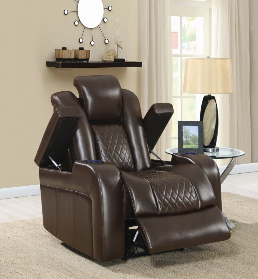 Premium Faux Leather Recliner Chair with Cup Holder