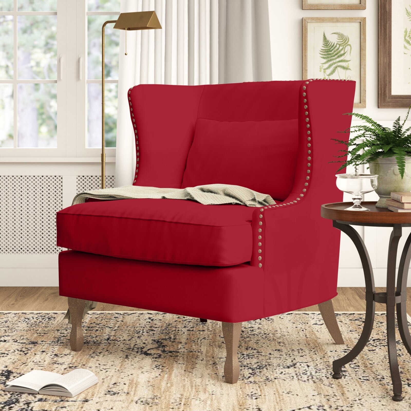 Pretty and Practical Plush Wingback