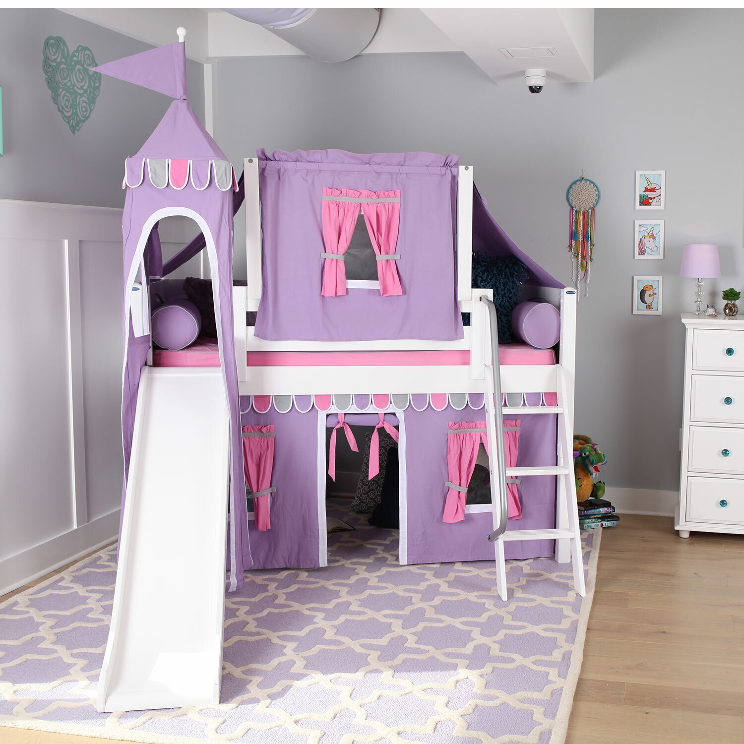 Princess Bunk Bed with Slide