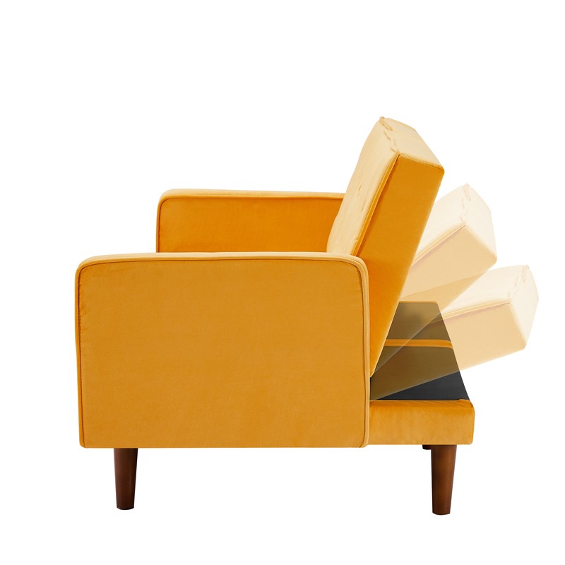 Prisha 78.7'' Recessed Arm Sofa Bed