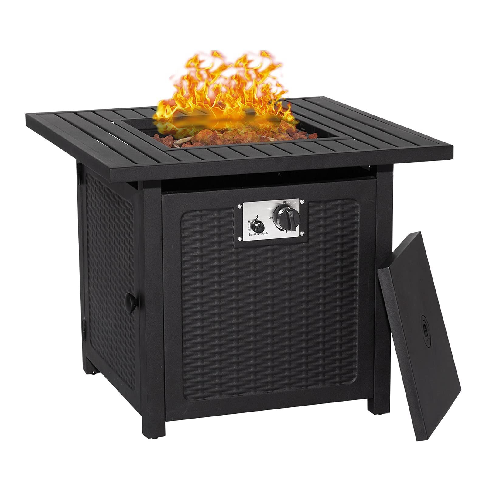 Propane Fire Pit Table With Lid