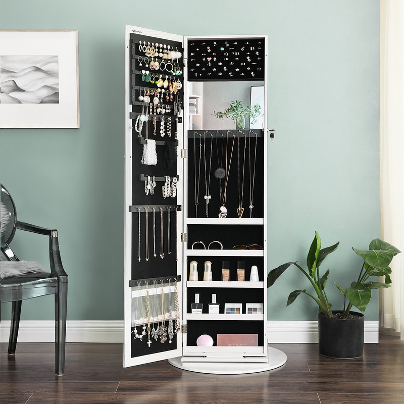 Quakertown 21.3'' Wide Jewelry Armoire with Mirror