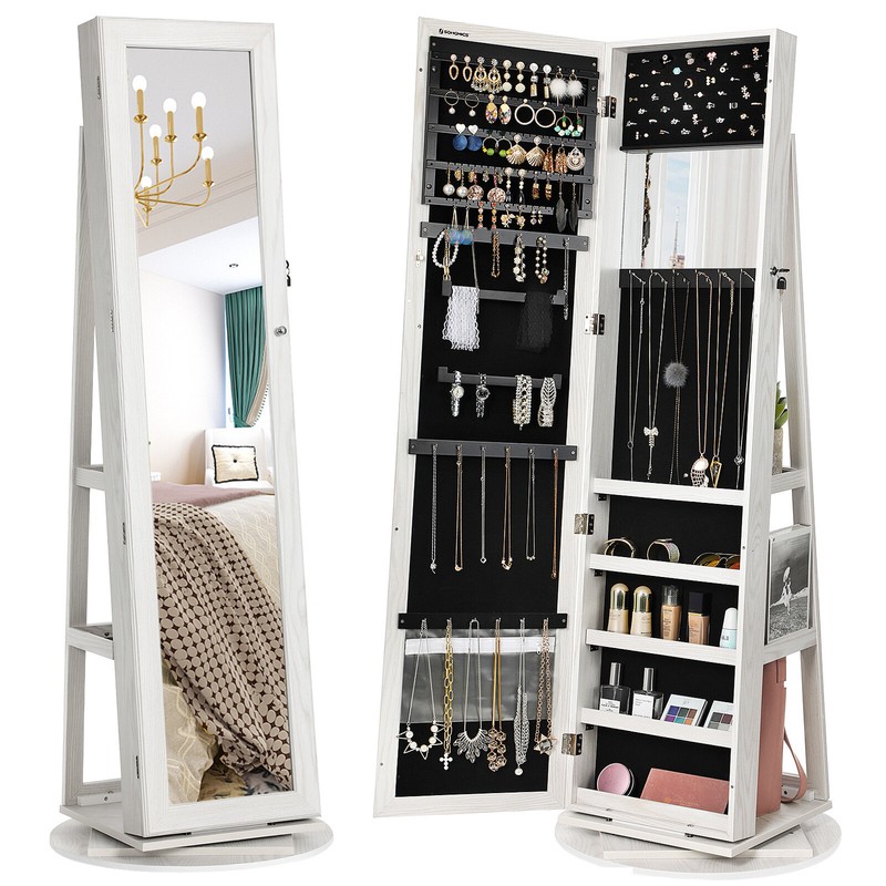 Quakertown 21.3'' Wide Jewelry Armoire with Mirror