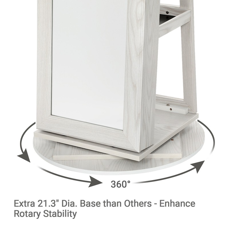 Quakertown 21.3'' Wide Jewelry Armoire with Mirror