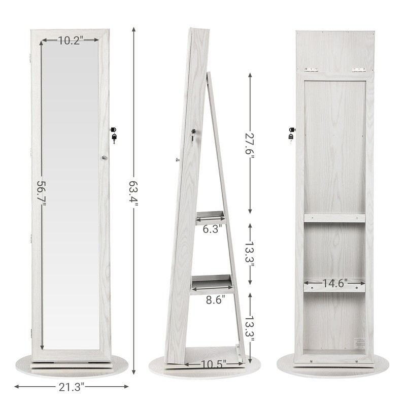 Quakertown 21.3'' Wide Jewelry Armoire with Mirror