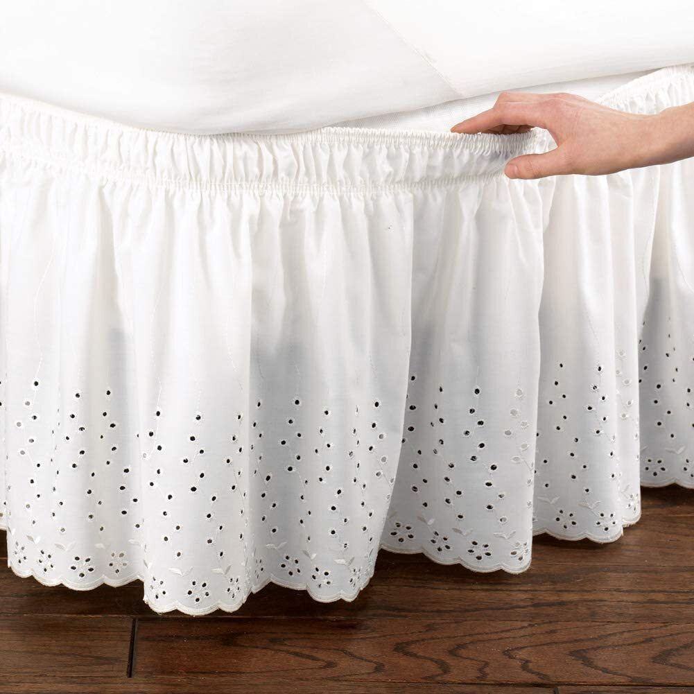 Quirky lace bed skirt