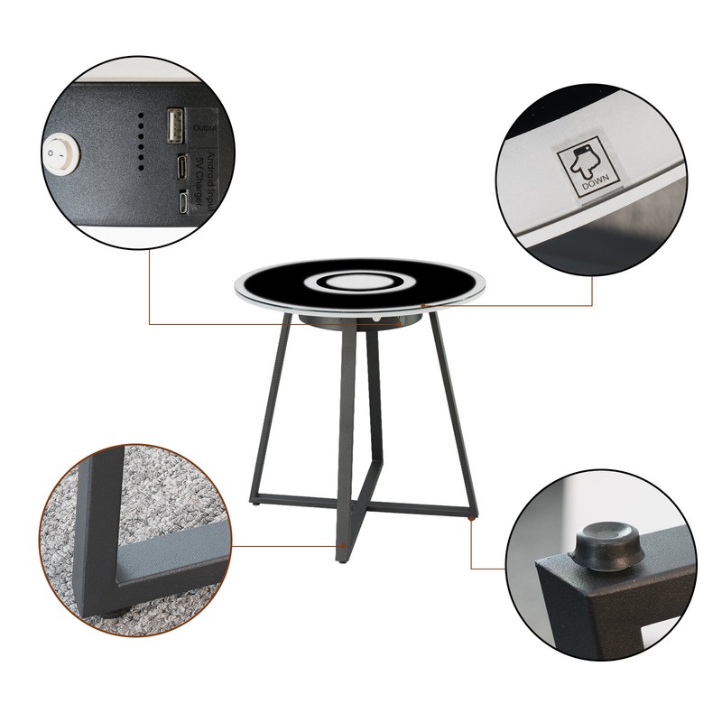 Ratana 19.685'' Tall End Table Built-In Outlets