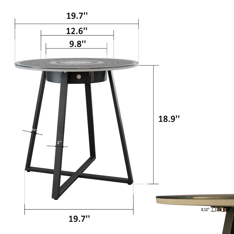 Ratana 19.685'' Tall End Table Built-In Outlets