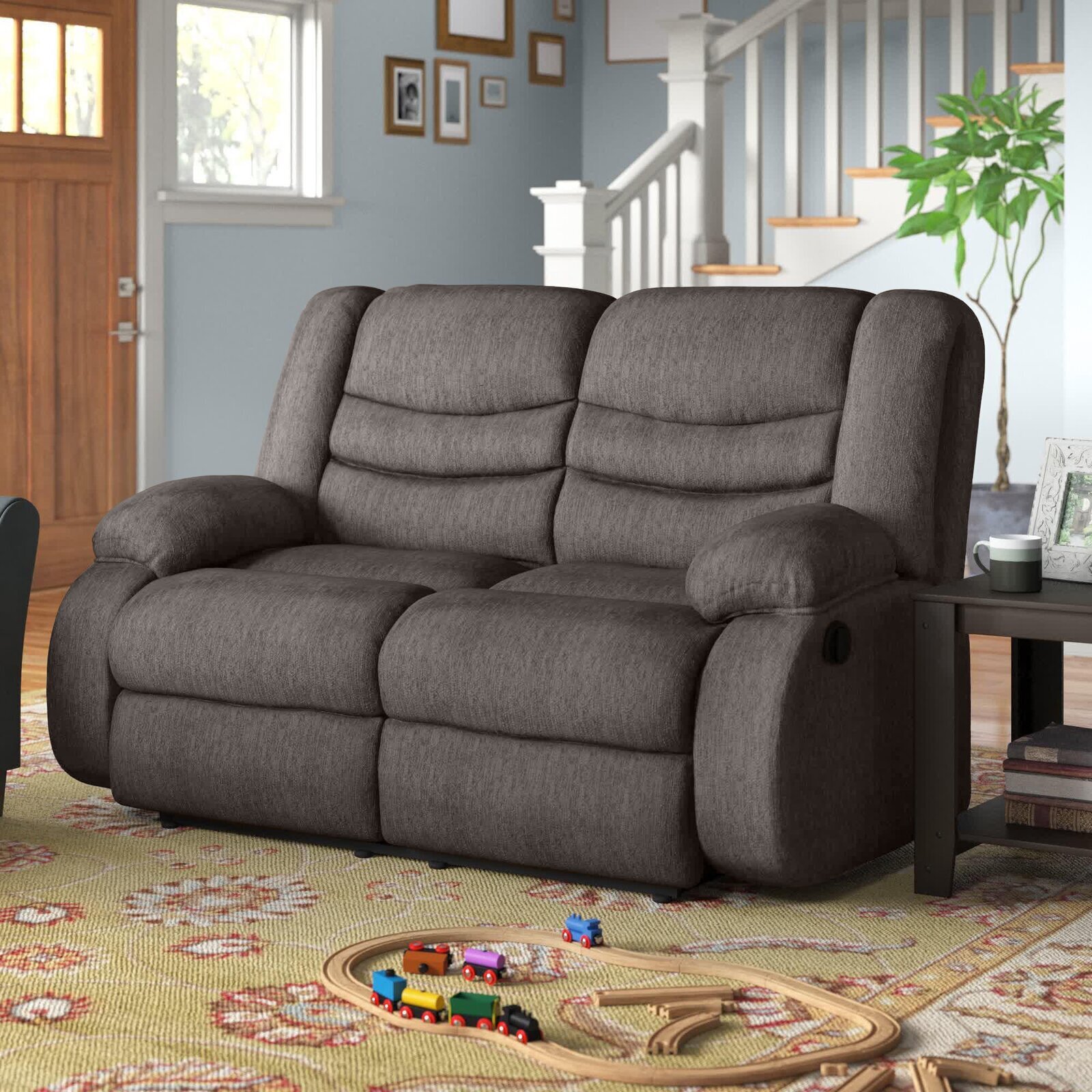 Reclining Loveseat Sofa with Pillow Arms