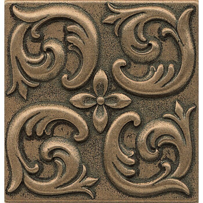 Renaissance motif resin tile insert