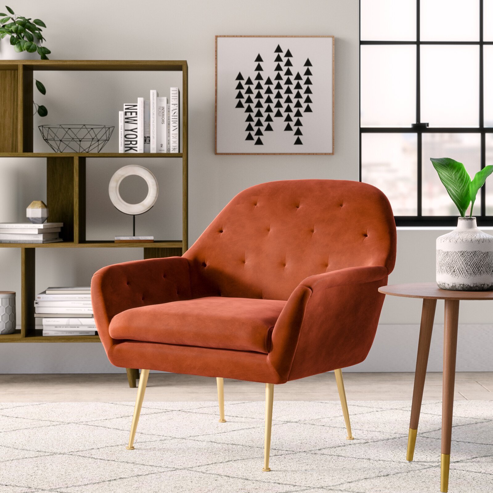 Retro Inspired Funky Accent Chair 