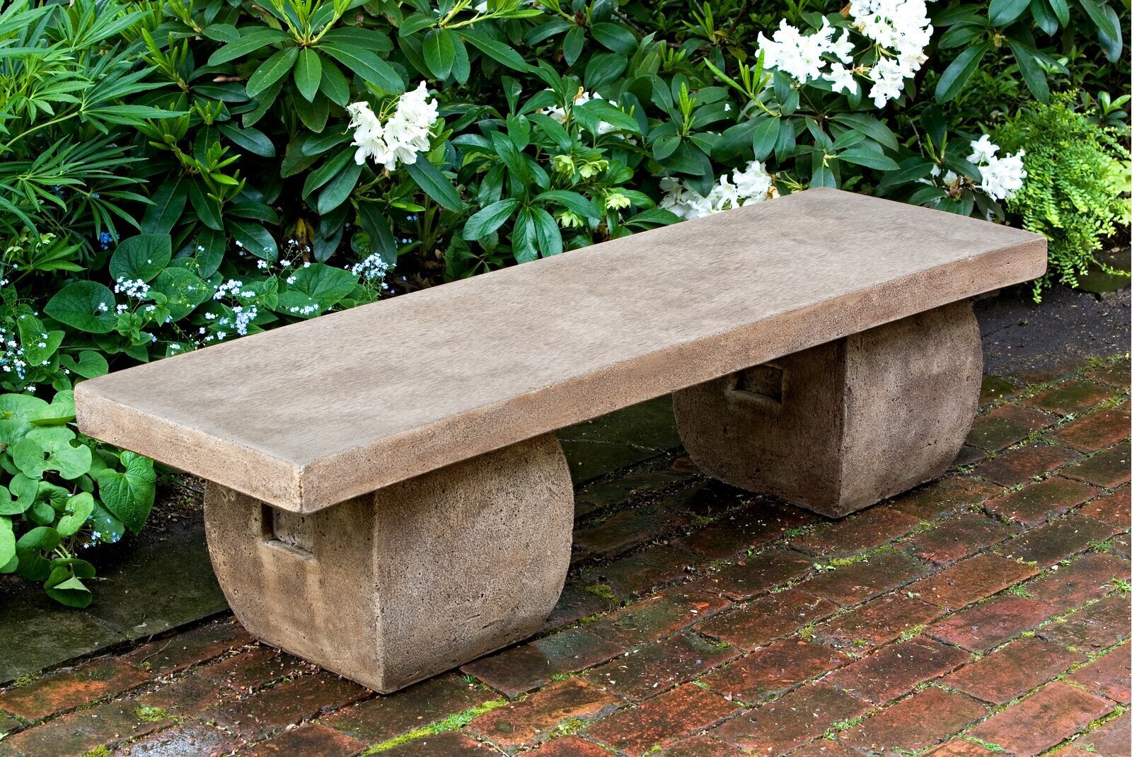 Robust Looking Cement Outdoor Bench