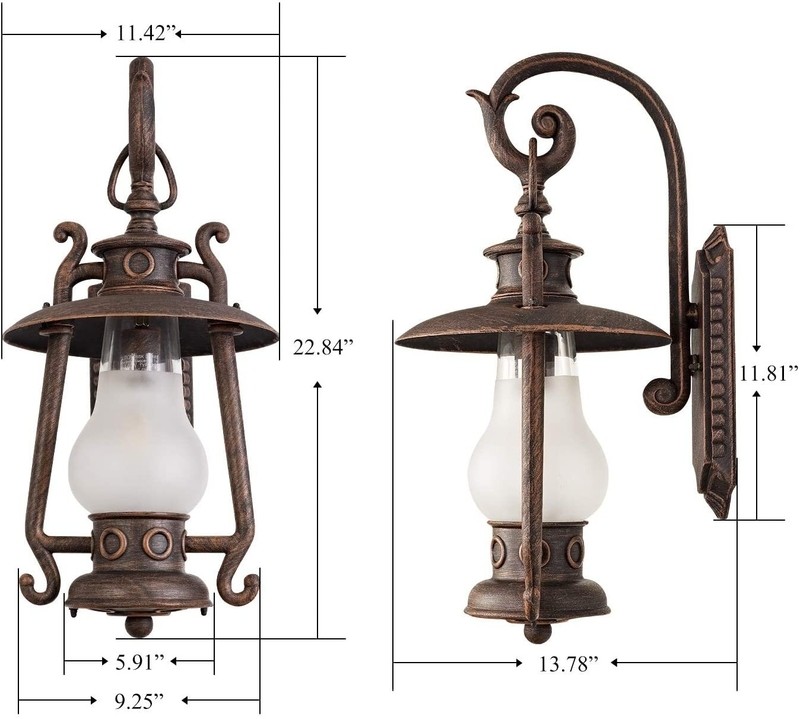 Rosalie Bronze 22.84'' H Outdoor Wall Lantern