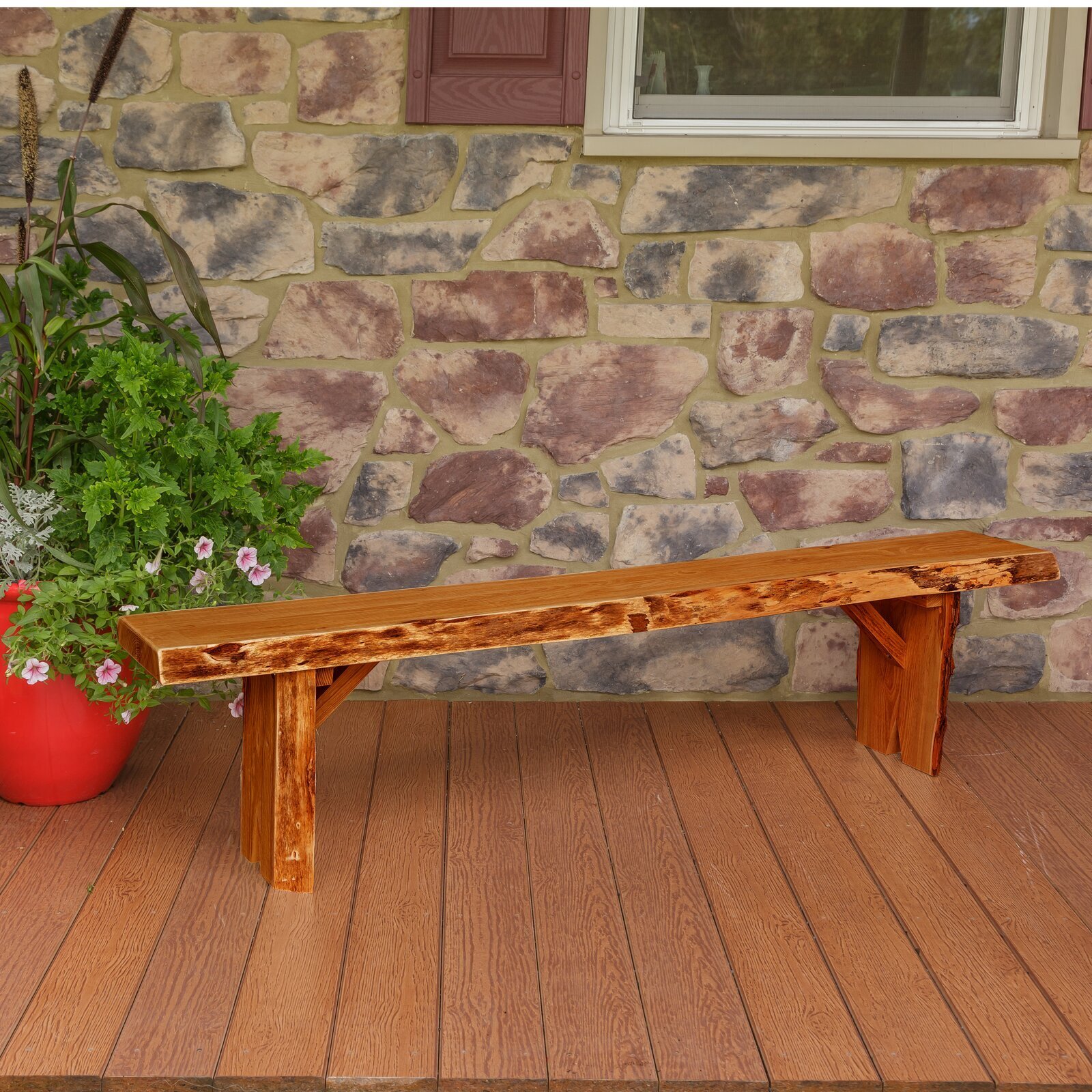 Rough Edge Log Bench To Finish Off Your Cabin or Cottage