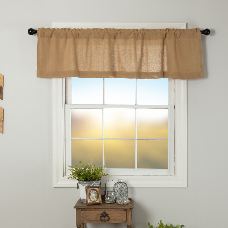 Roxane Solid Color Cotton Tailored Window Valance
