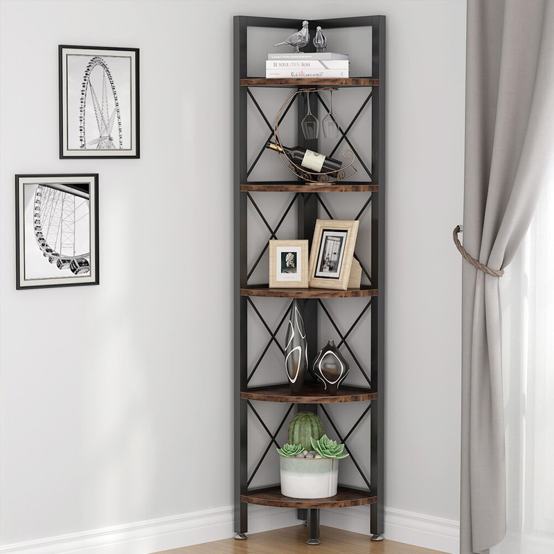 Ruckersville 63'' H x 12.2'' W Iron Corner Bookcase
