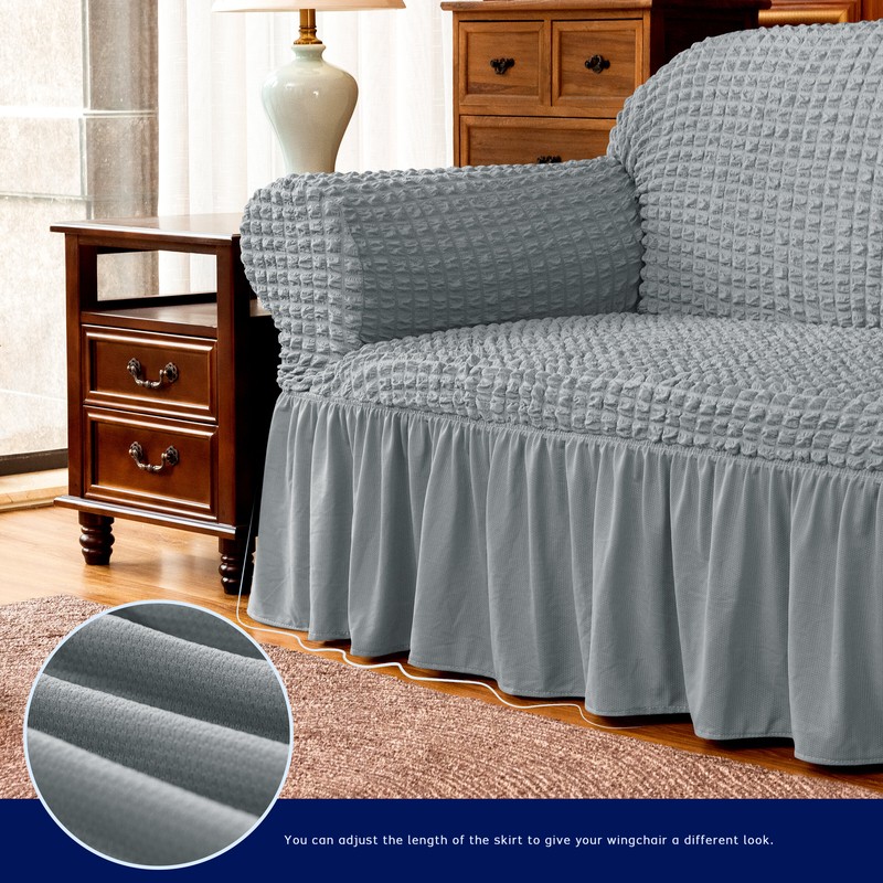 Ruffle Skirt Country Box Cushion Sofa Slipcover
