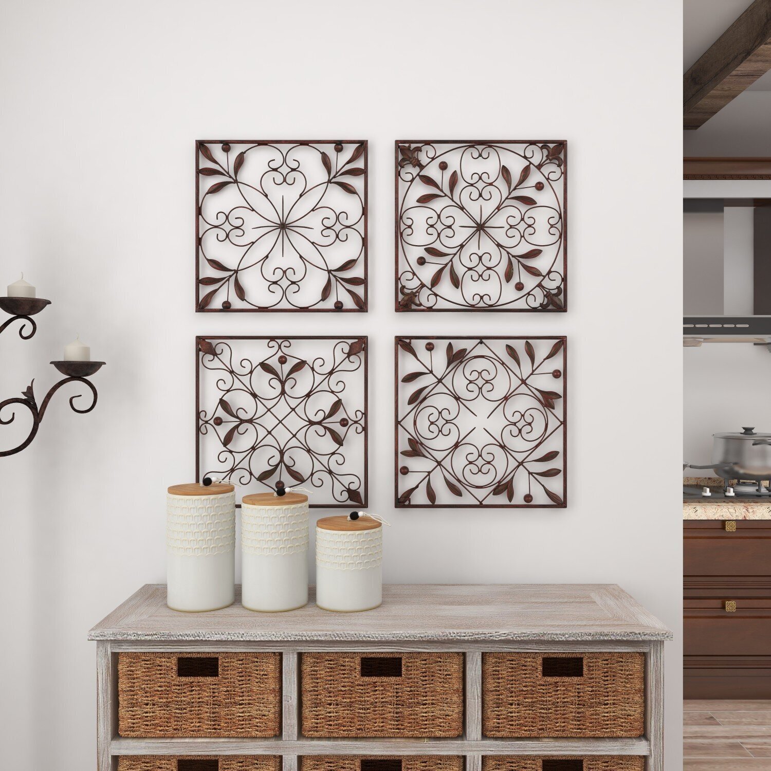 Rustic 4 Piece Wall Accent Set