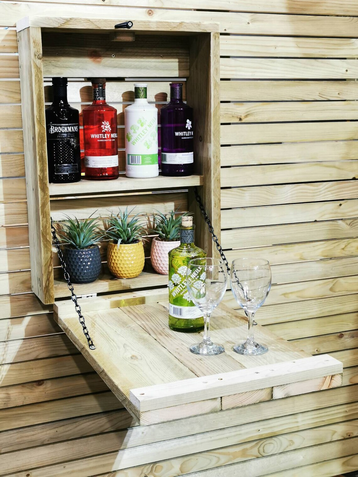 Rustic bar cabinet wall mounted