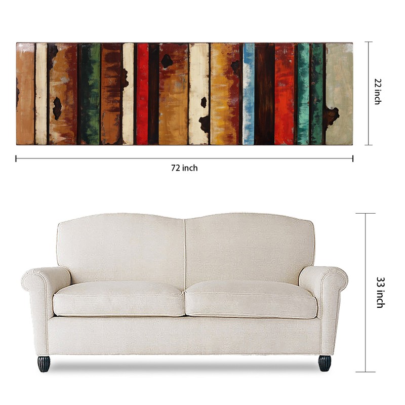 "Rustic Flow 1" Mixed Media Iron Hand Painted Dimensional Wall Décor