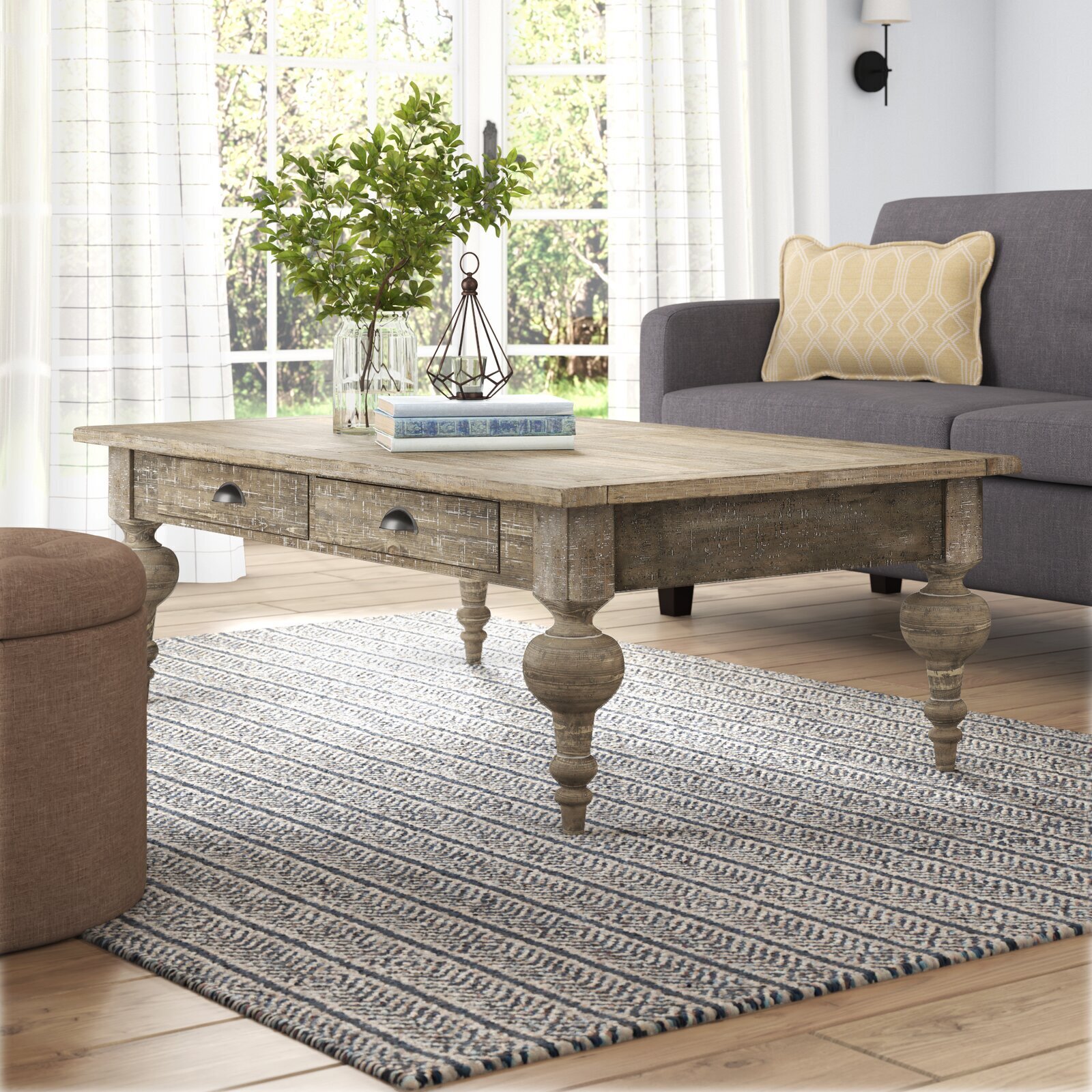 Sandstone Gray French Country Coffee Table