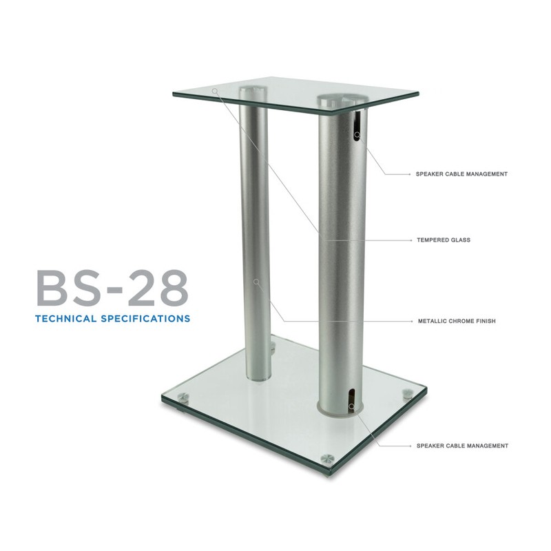 Satellite Glass Fixed Height Speaker Stand
