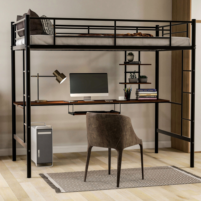 Savion Twin Loft Bed with Built-in-Desk by Mason & Marbles